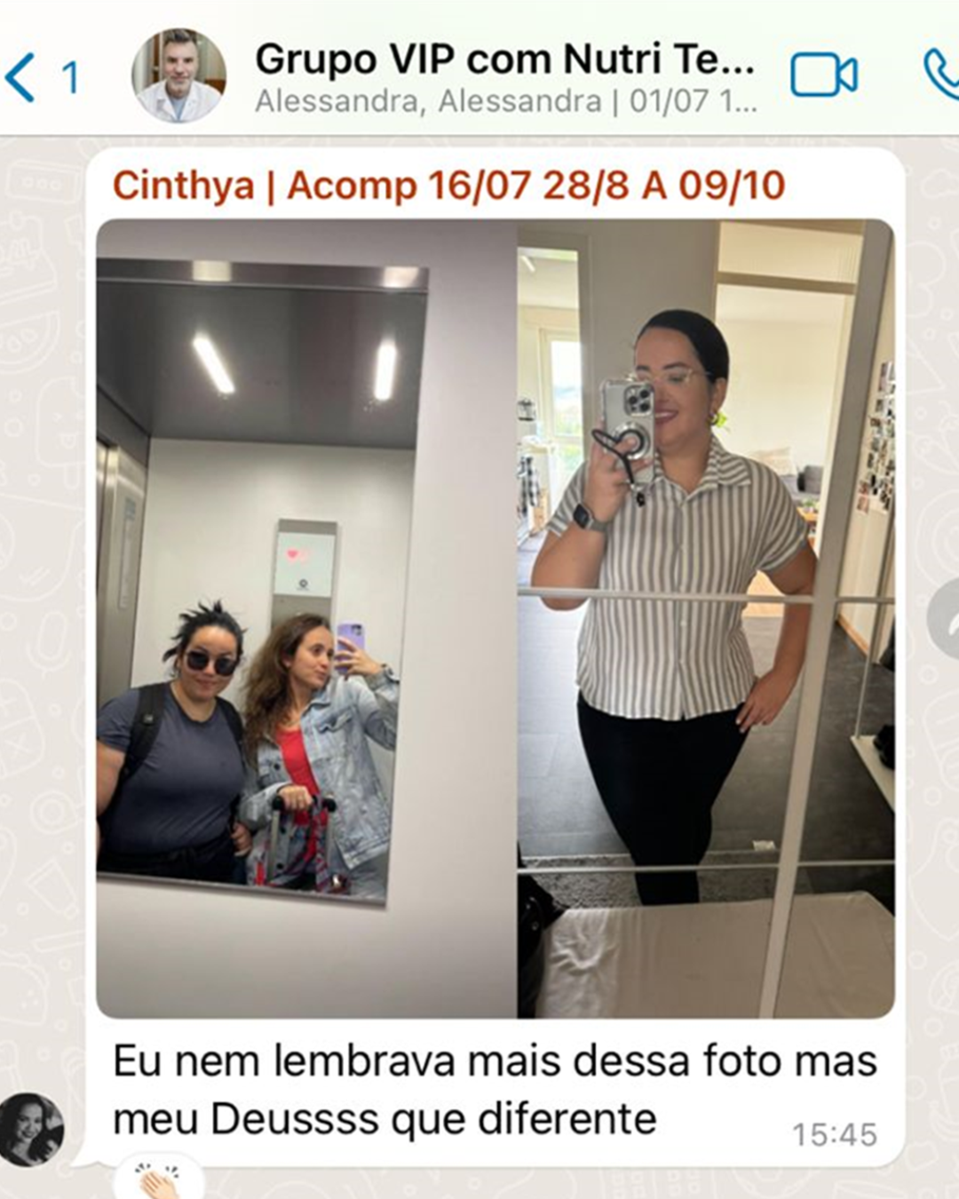 Antes e depois cinthya